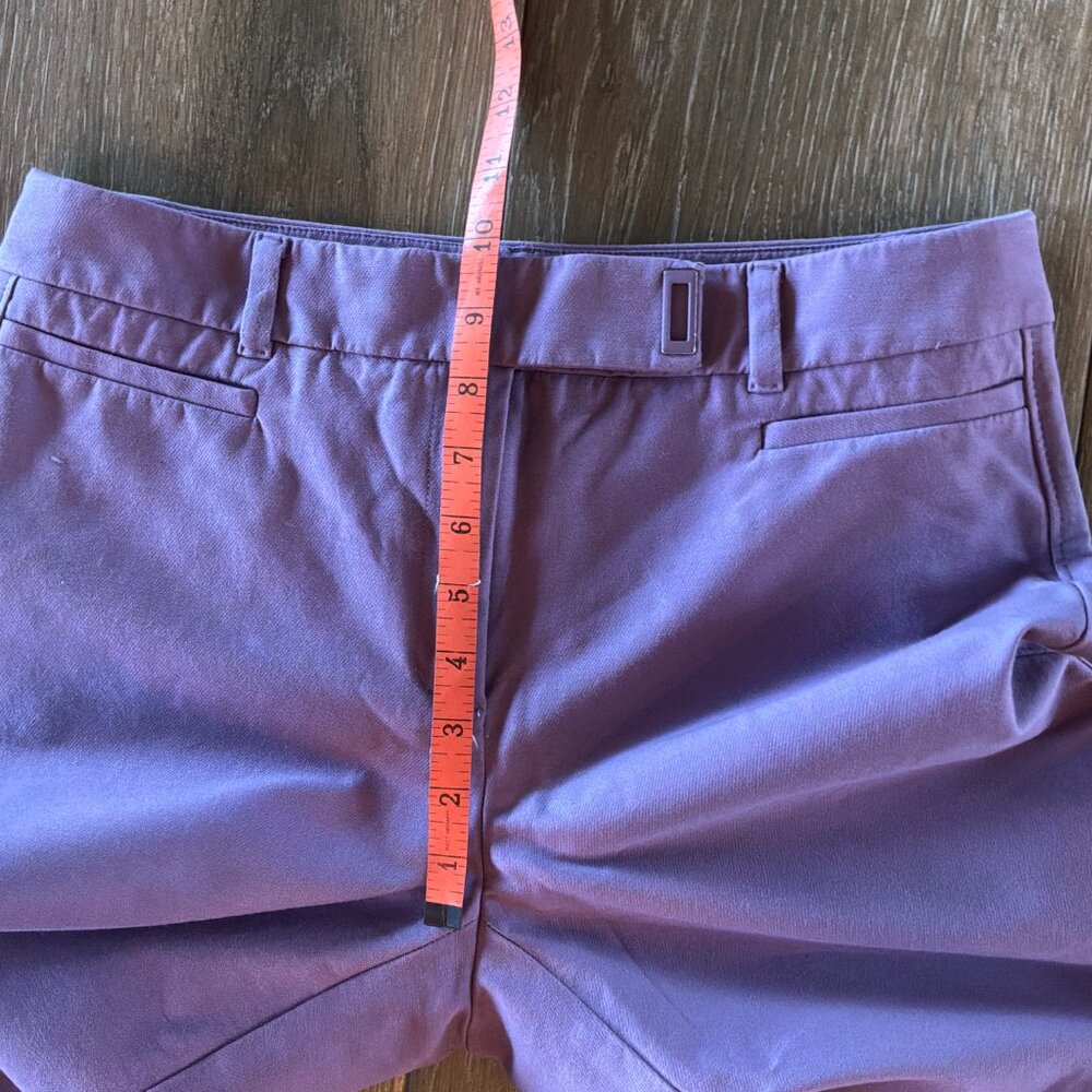 White House Black Market The Slim Cropped lavender cuffed pants size 4 - Picture 2 of 10